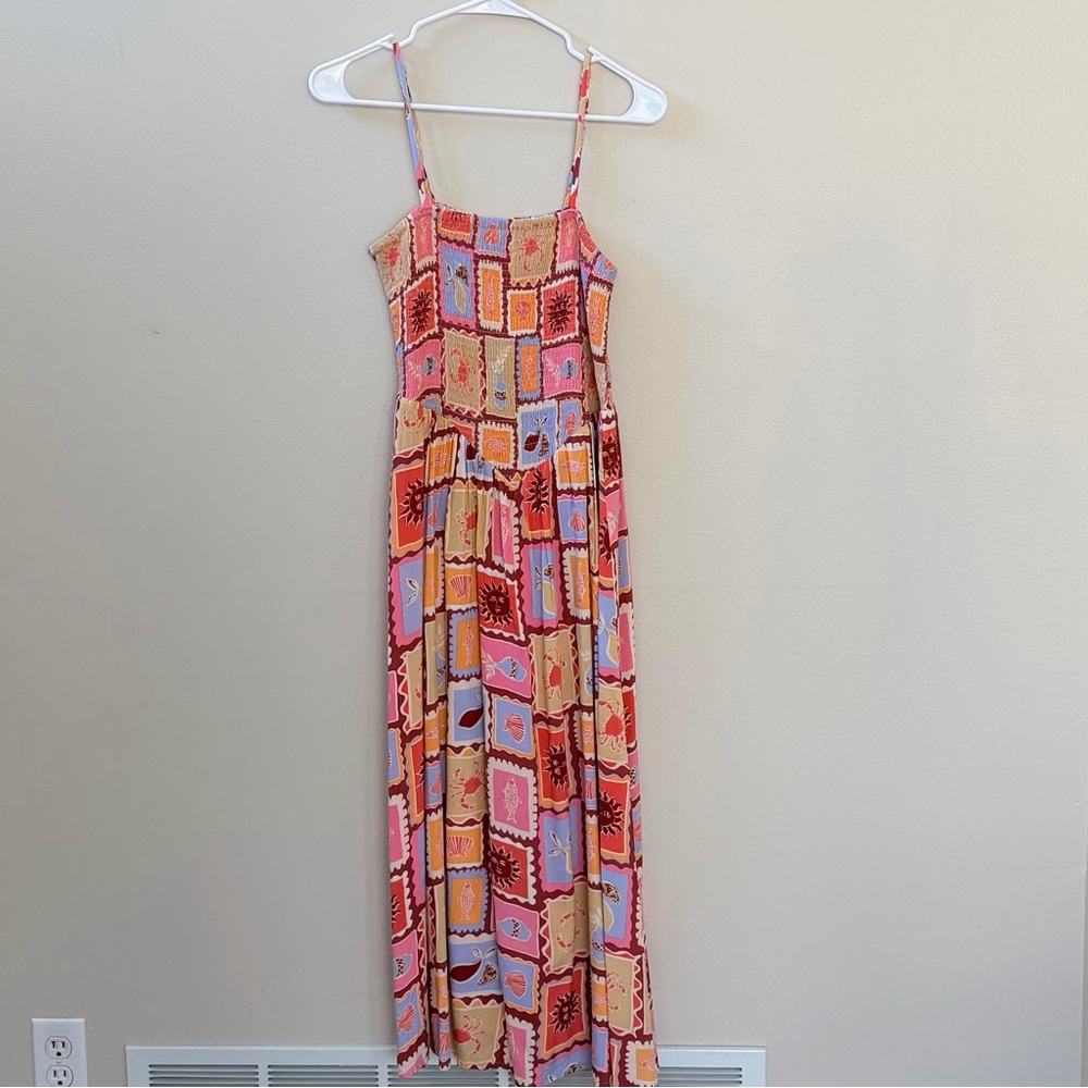 Patrons of Peace Vibrant Patchwork Midi Dress Sz S - Picture 3 of 11